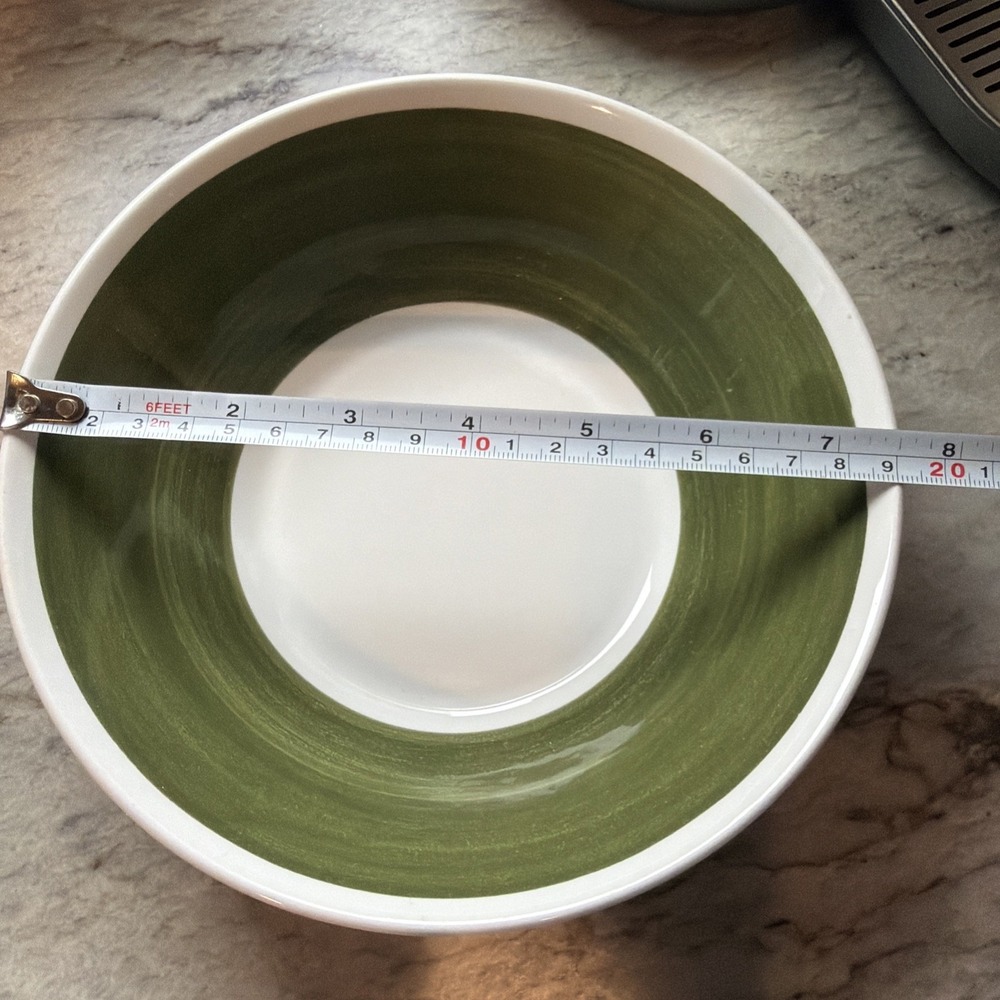 Vtg Westwood Fine IronStone 7.5"‎ Serving Bowl Made In Japan Green Oven Proof